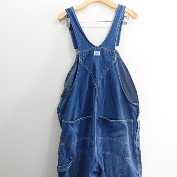 VINTAGE Liberty Overalls 36 Blue Denim Dungarees 90s Carpenter‎ Barn Work 36x29 - Picture 10 of 14